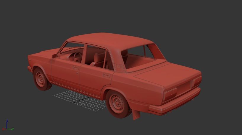 VAZ Zhiguli 2107 sedan 2006 3D print model_2