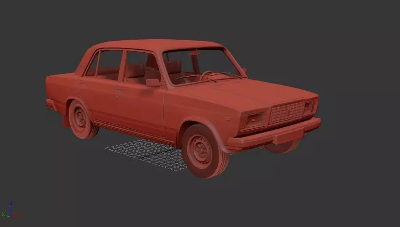 VAZ Zhiguli 2107 sedan 2006 3D print model_0