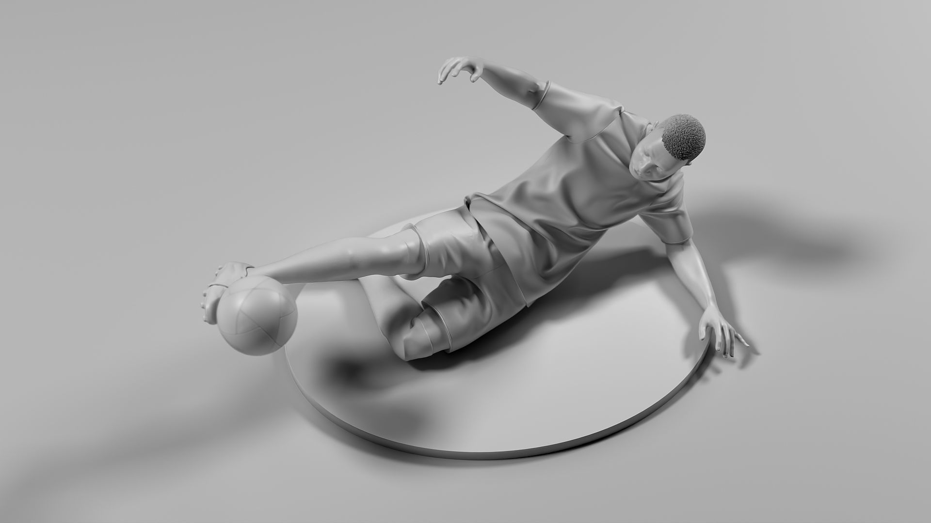 Footballer 05 SledgeStrike 02 Stl 3D print model_5