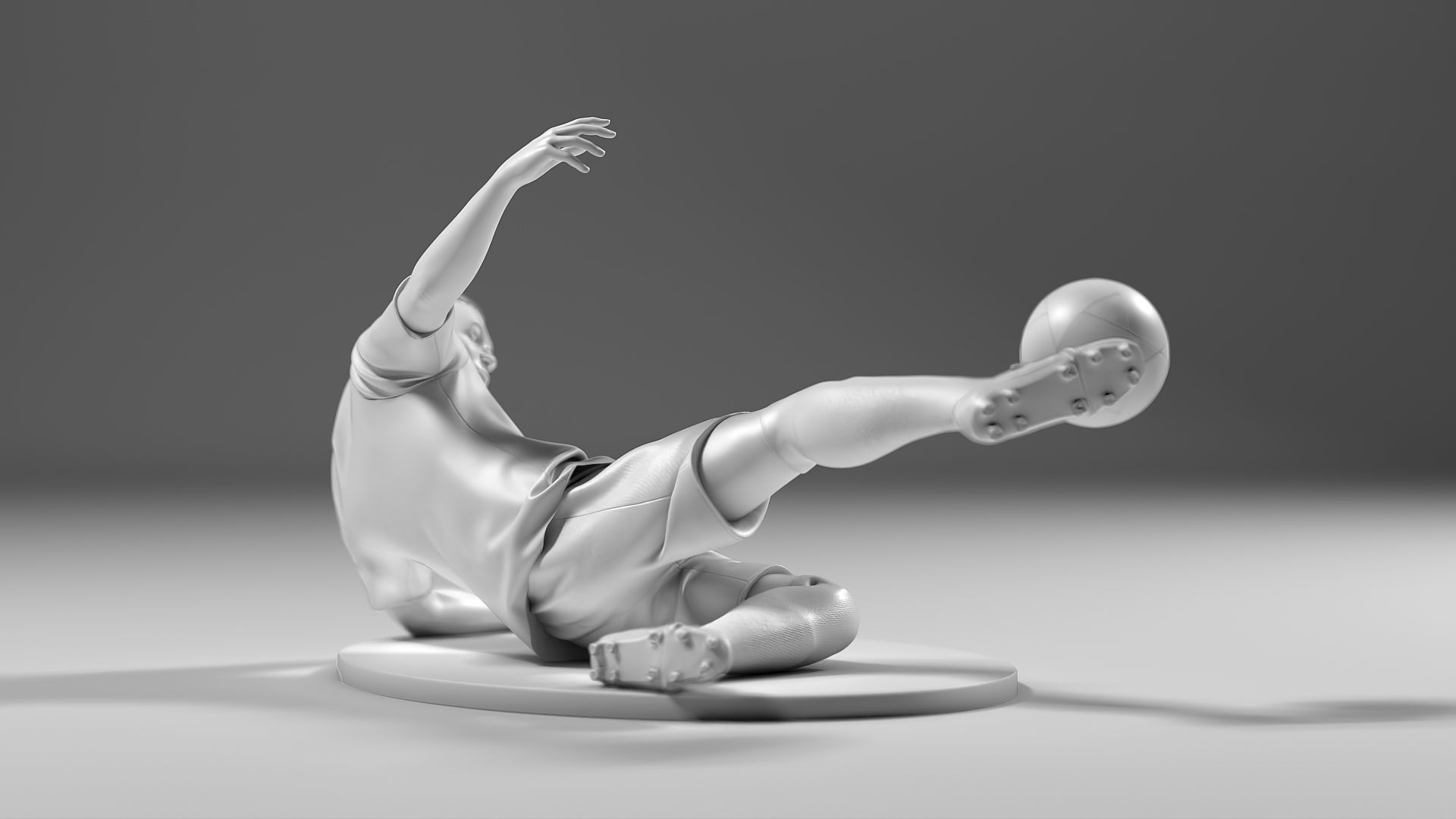 Footballer 05 SledgeStrike 02 Stl 3D print model_6