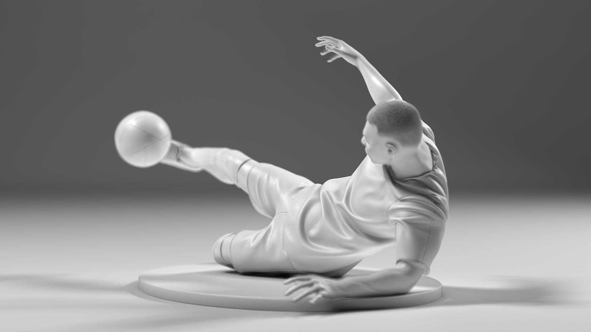 Footballer 05 SledgeStrike 02 Stl 3D print model_2