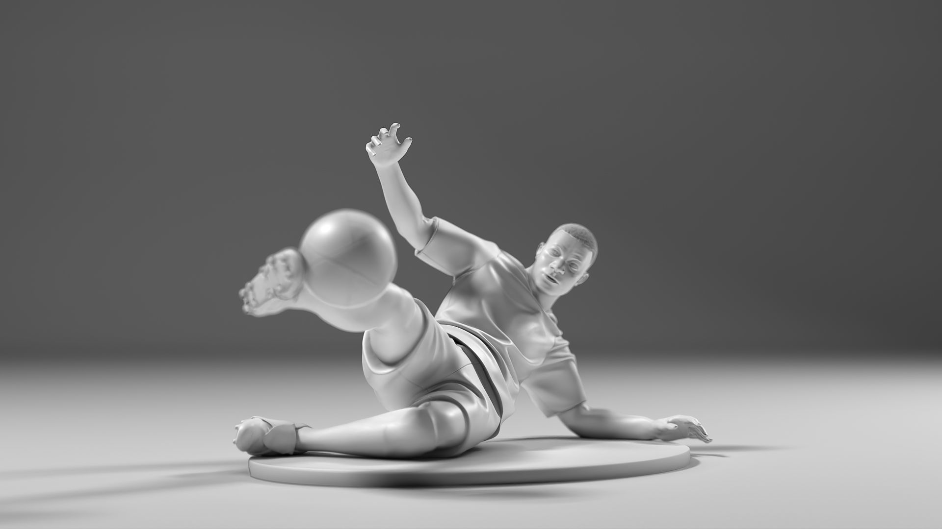 Footballer 05 SledgeStrike 02 Stl 3D print model_1
