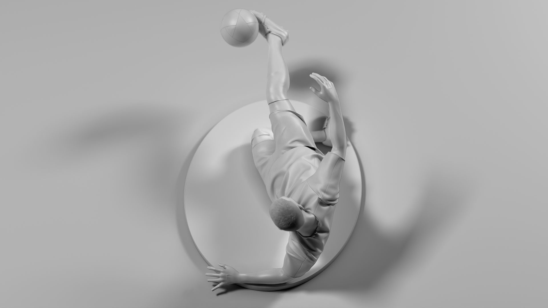 Footballer 05 SledgeStrike 02 Stl 3D print model_9