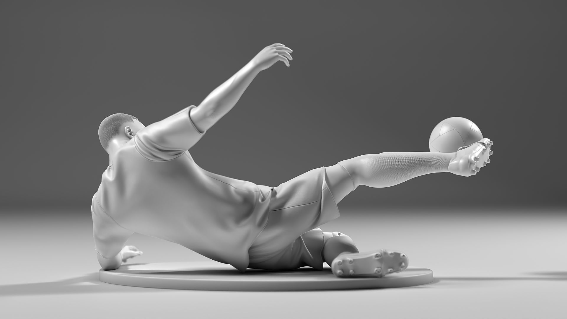 Footballer 05 SledgeStrike 02 Stl 3D print model_7