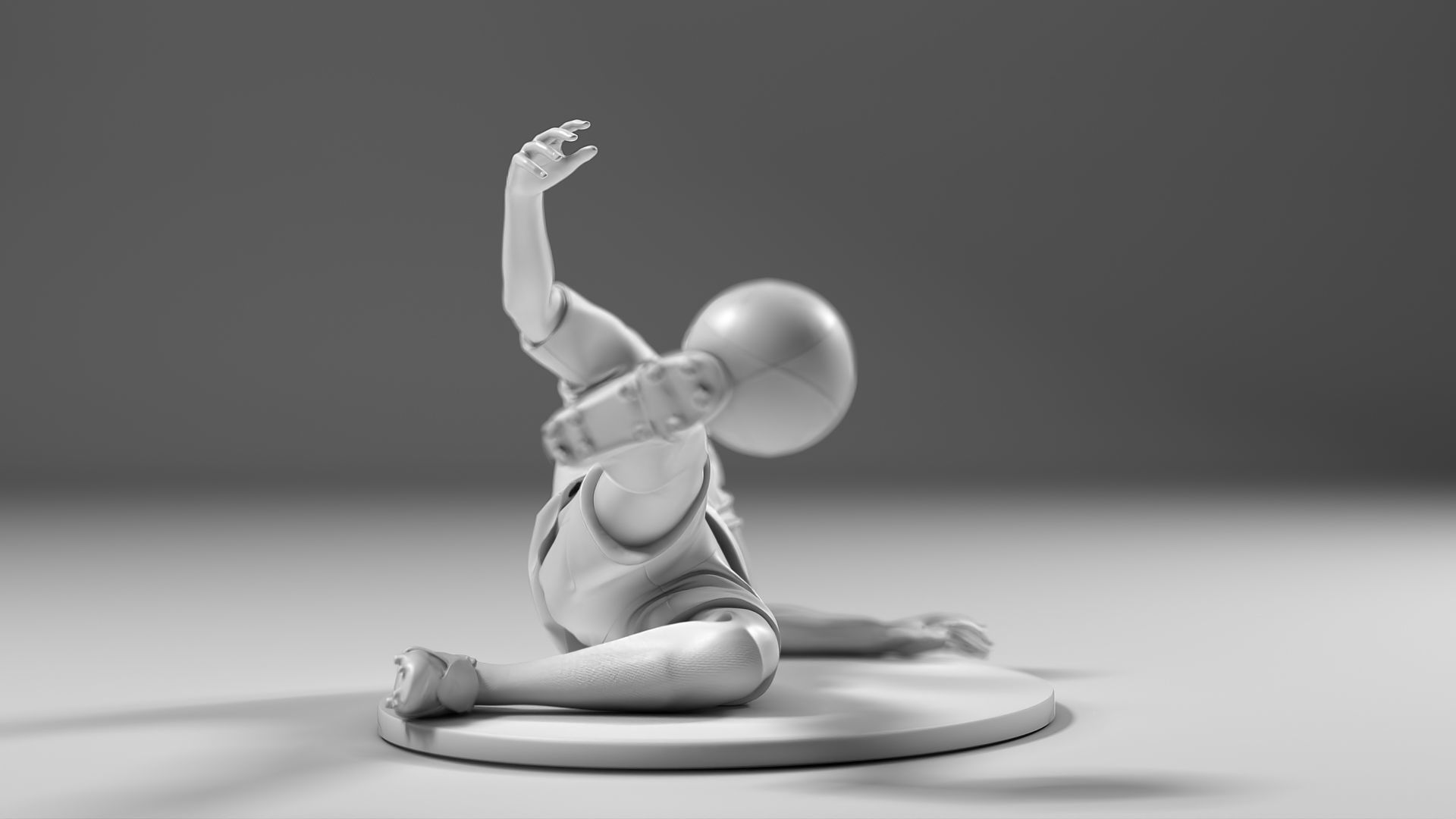 Footballer 05 SledgeStrike 02 Stl 3D print model_4