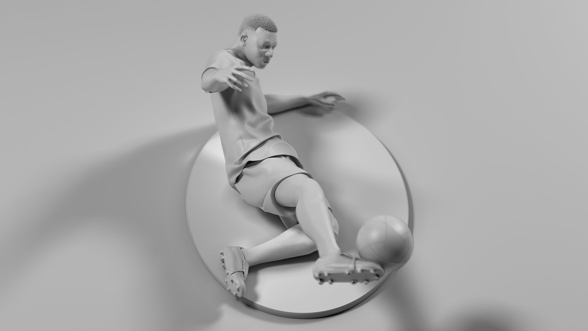 Footballer 05 SledgeStrike 02 Stl 3D print model_8