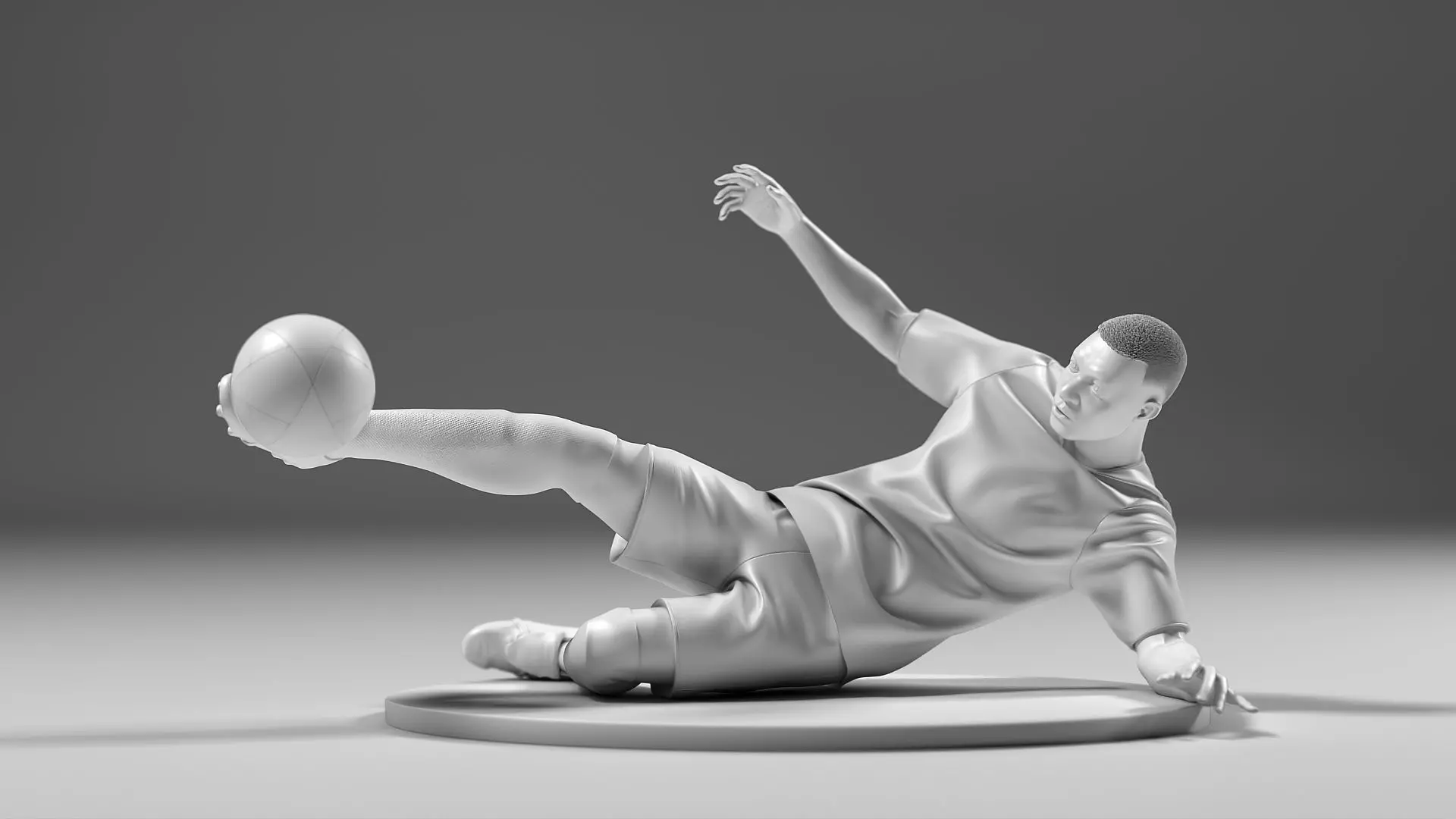 Footballer 05 SledgeStrike 02 Stl 3D print model_0