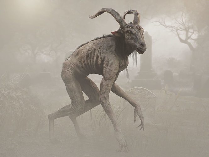 The Demonic Goat Low-poly 3D model