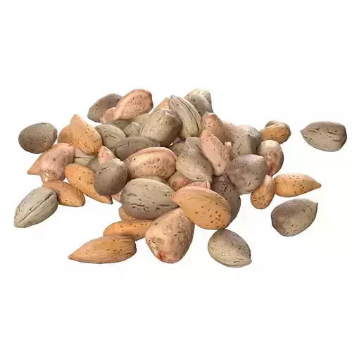 Almond shell pile