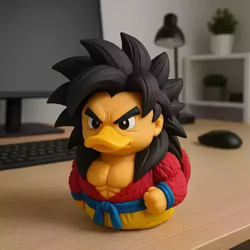 Rubber Duck - Goku Super Saiyan 4  3D print model