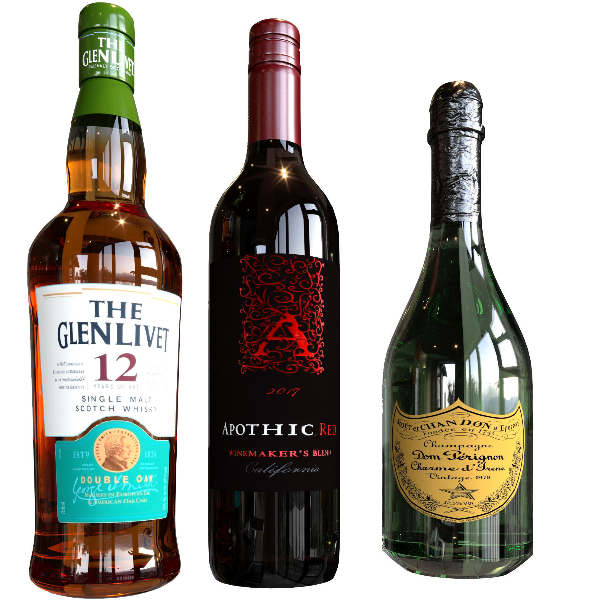 SCOTCH WHISKEY BOTTLE COLLECTION NO8 A 3D model_12