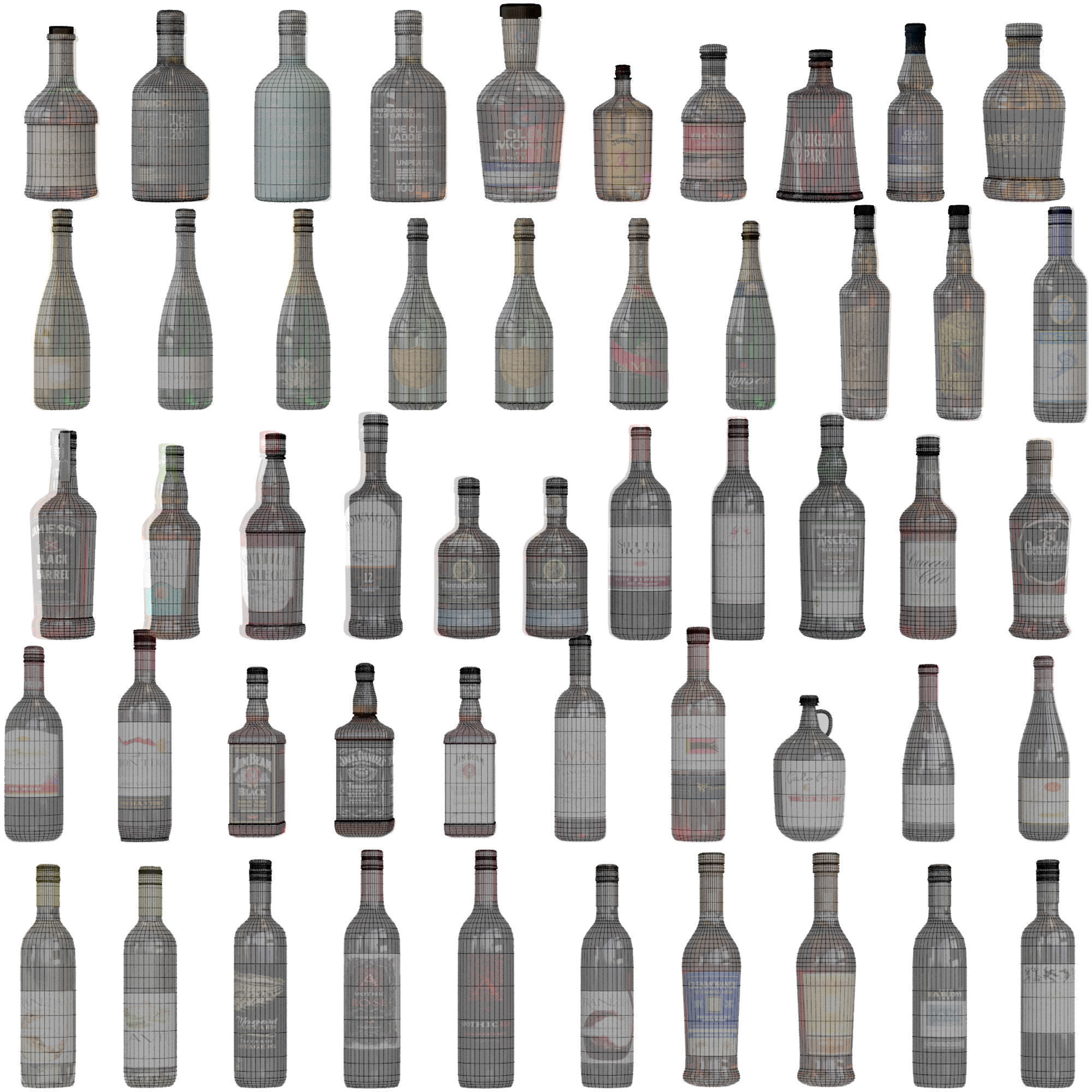 SCOTCH WHISKEY BOTTLE COLLECTION NO8 A 3D model_13