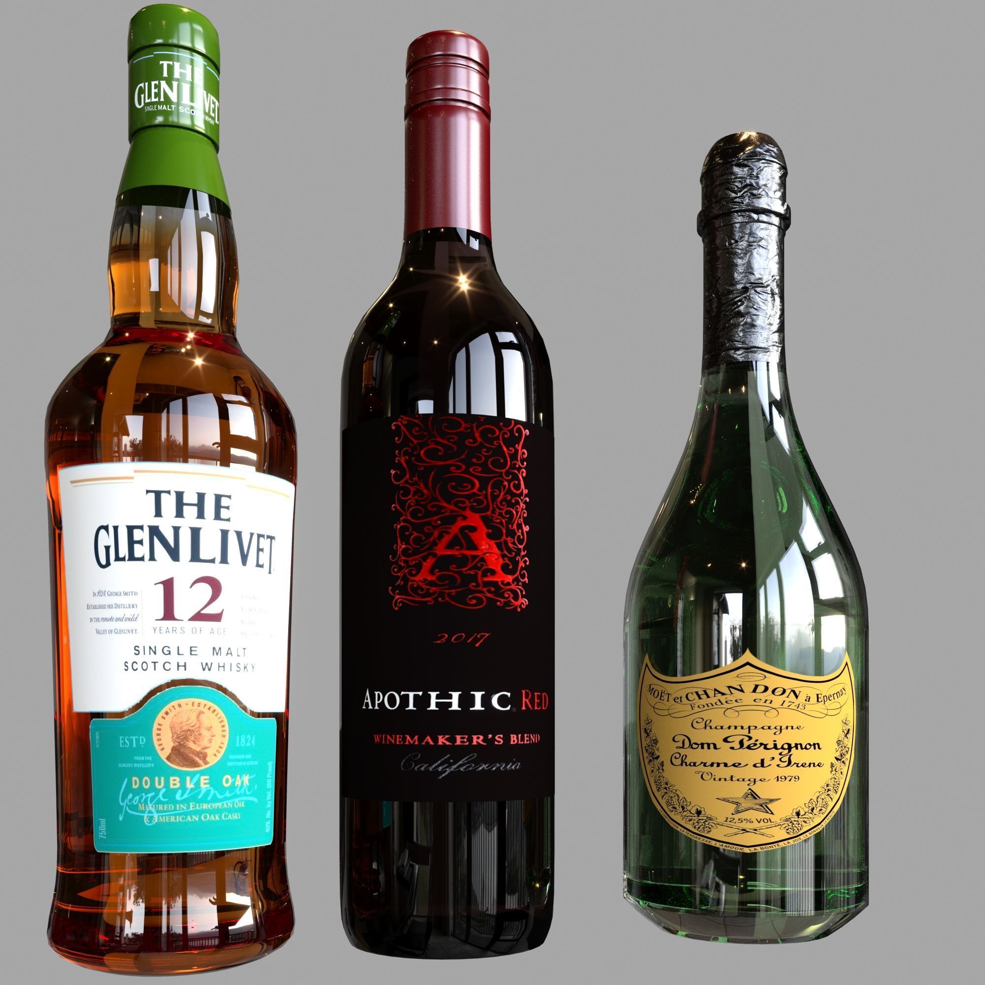 SCOTCH WHISKEY BOTTLE COLLECTION NO8 A 3D model_3