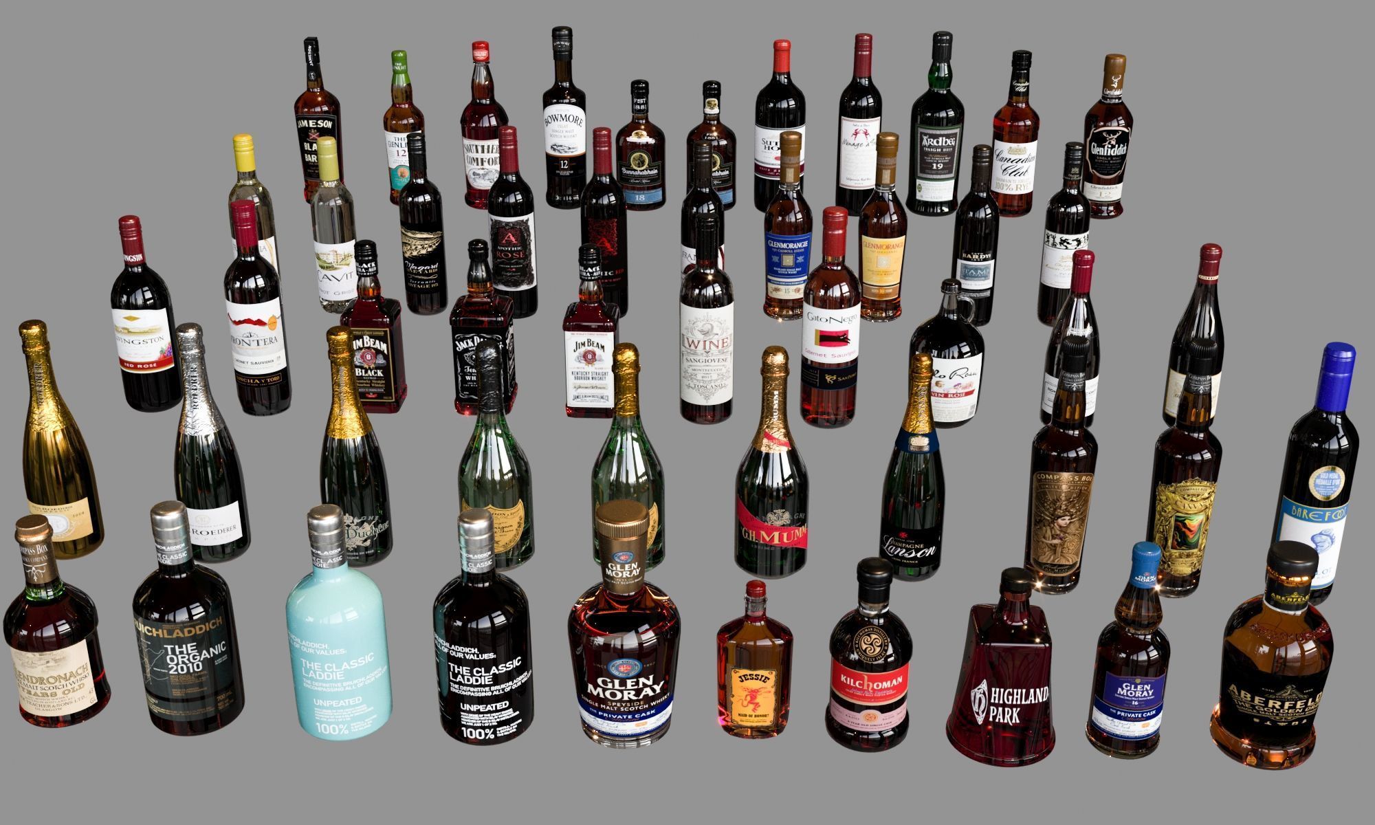 SCOTCH WHISKEY BOTTLE COLLECTION NO8 A 3D model_5