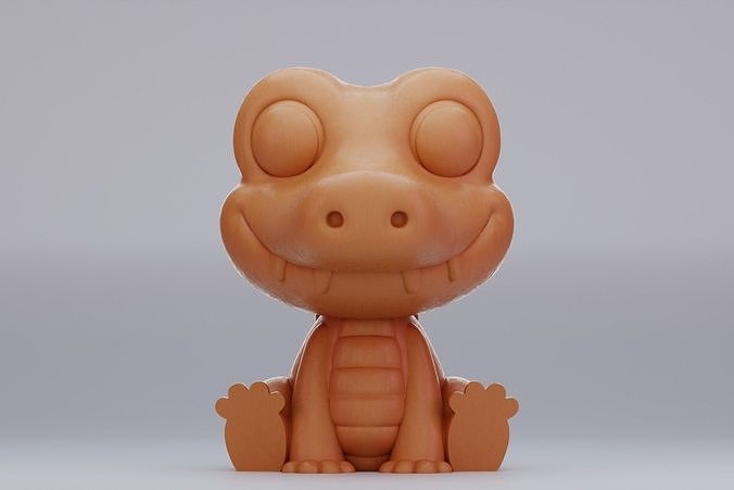 Cute Crocodile 3D Print Model 3D print model