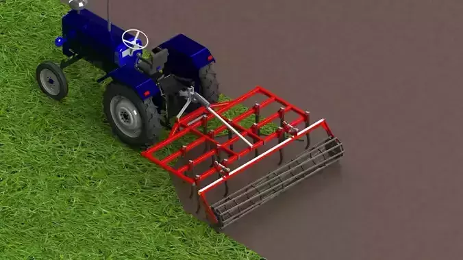 WG 1001 - STL Landscape cultivator 5 in 1 3D model