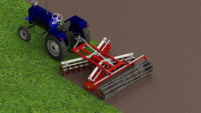 WG 1014 - STL Disc harrow 4 ni 1 3D model