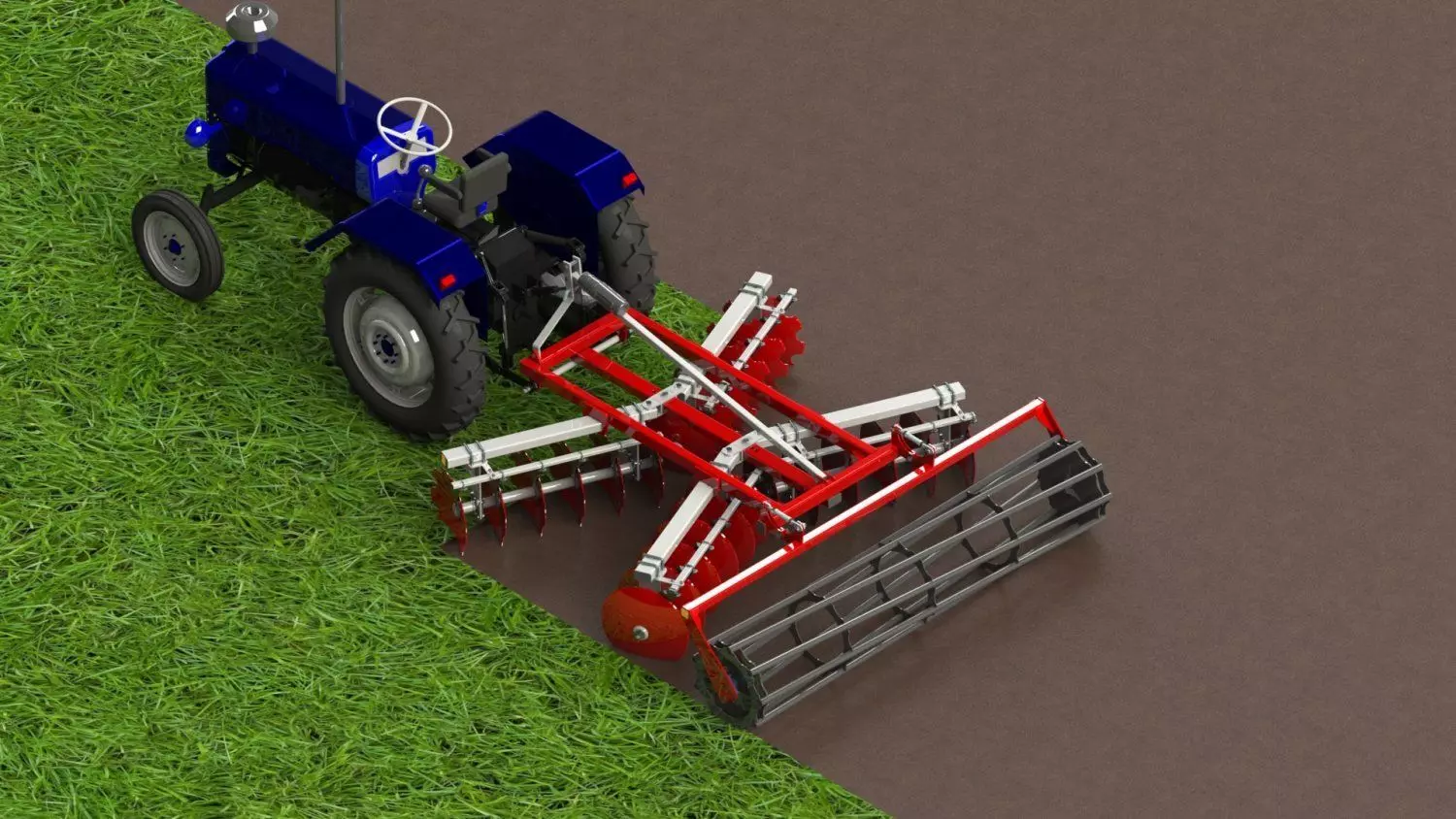 WG 1014 - Disc harrow 4 ni 1 3D model_0