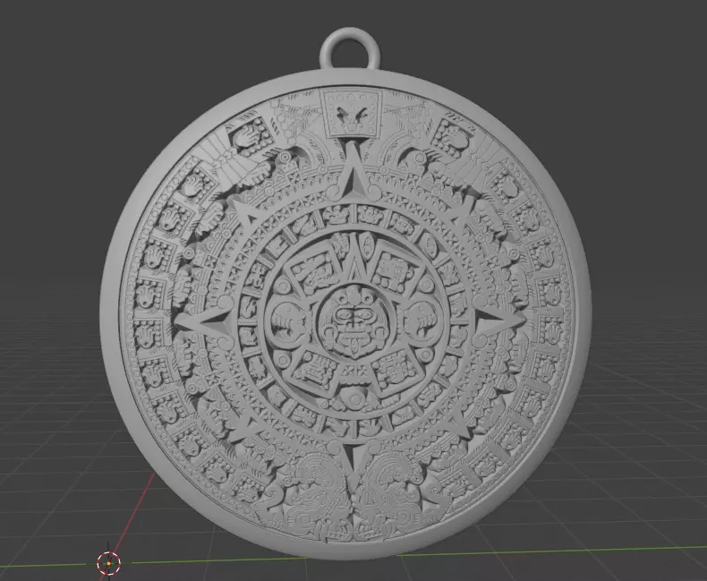 Calander Aztec  3D print model_0