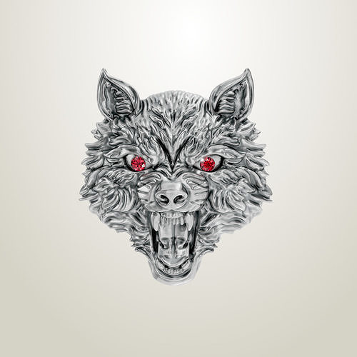wolf head sculpting 3D print model