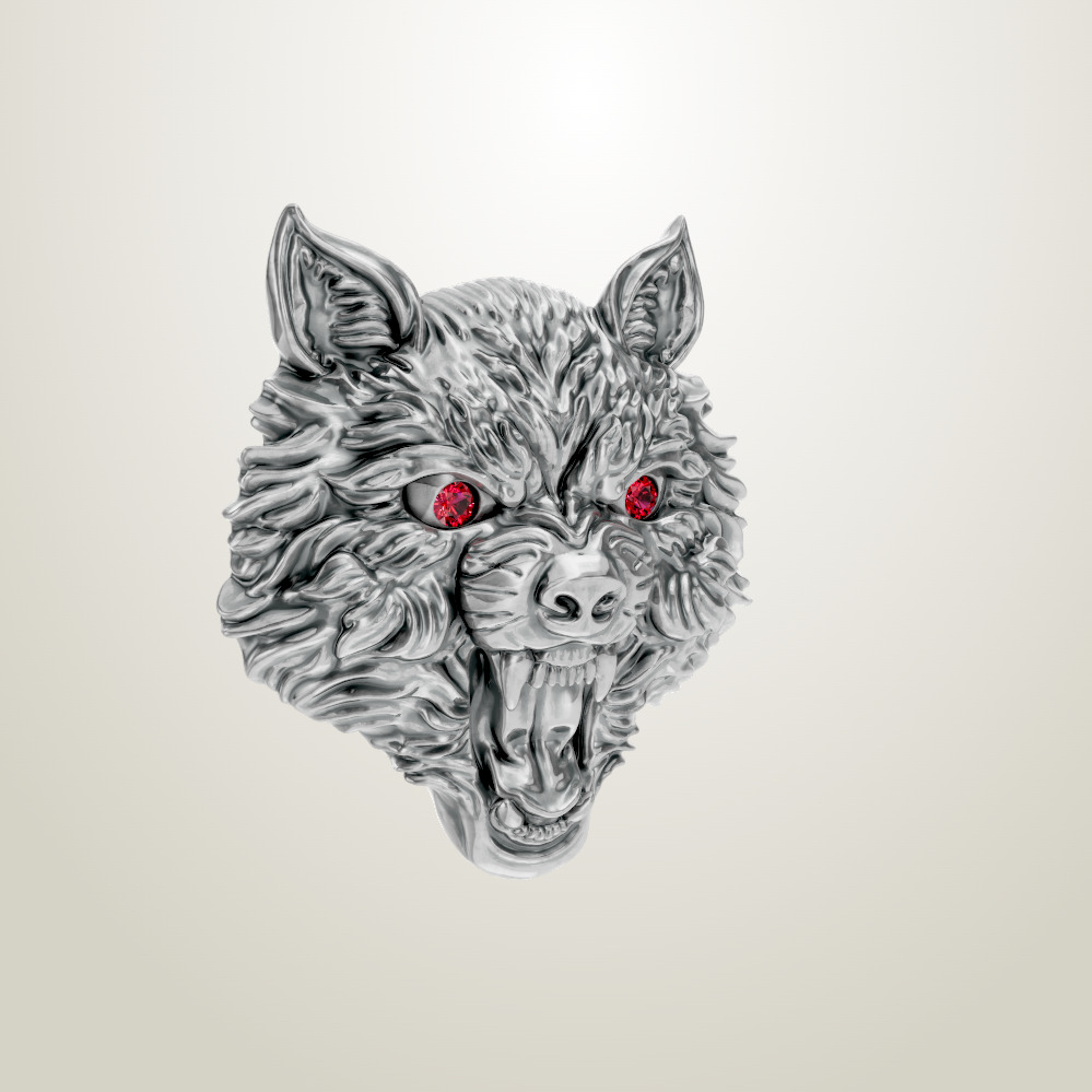 wolf head sculpting 3D print model_1