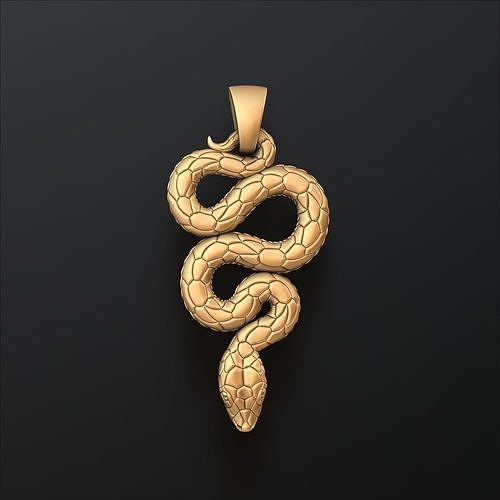 Snake Pendant v3 3D print model