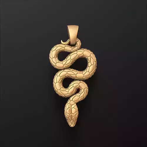 Snake Pendant v3 3D print model