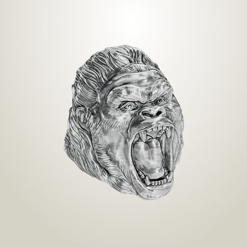 gorilla king kong head sculpting 3D print model