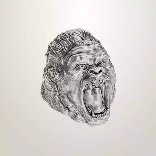 gorilla king kong head sculpting