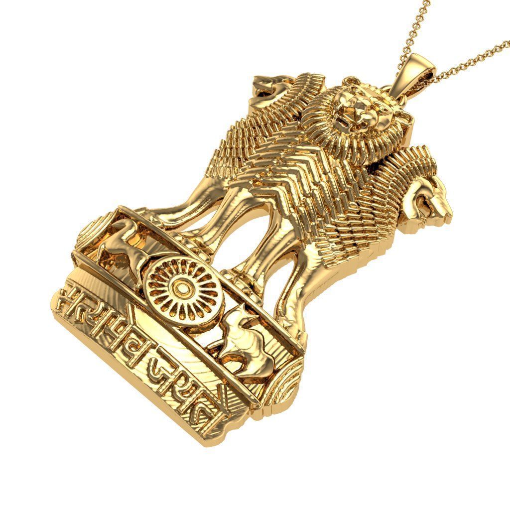 Ashok Chakra Pendant 3D print model_2