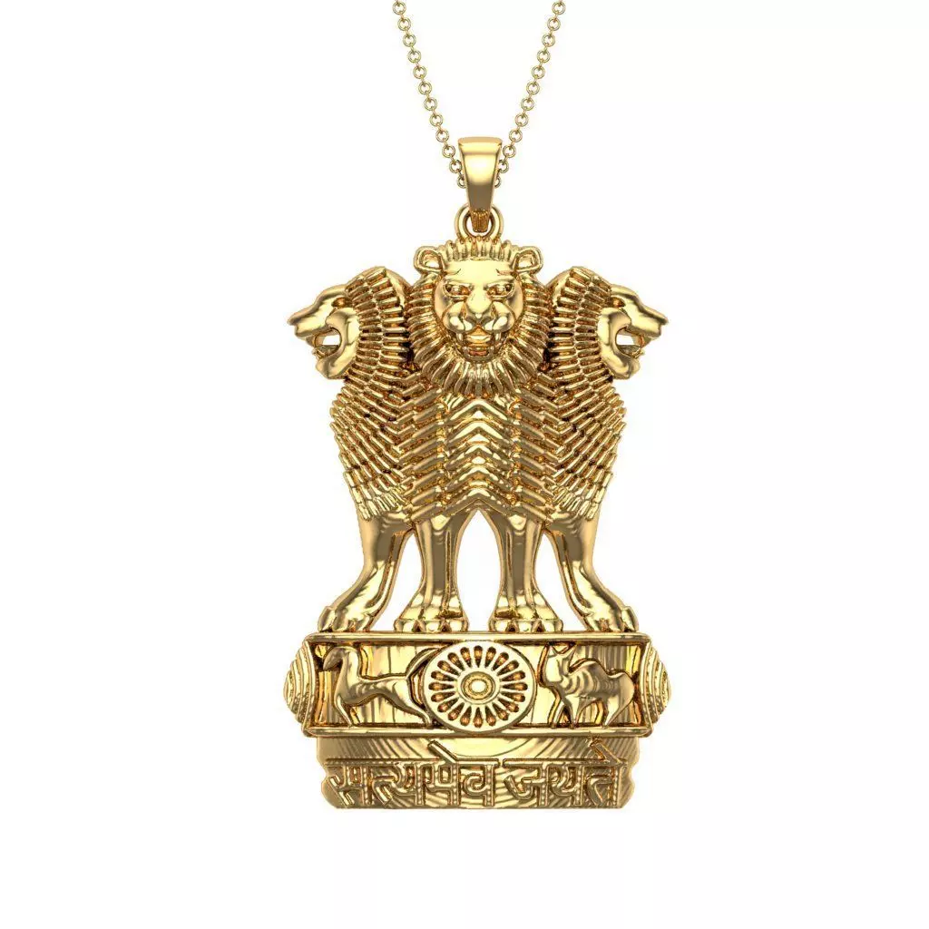 Ashok Chakra Pendant 3D print model_0