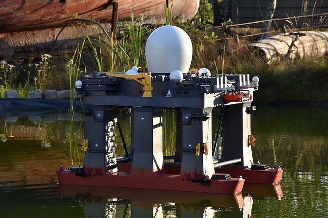 SEA BASED X BAND RADAR Shipmodel RC 3D print model