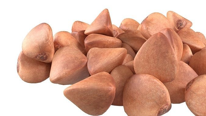 Buckwheat pile Low-poly 3D model 7