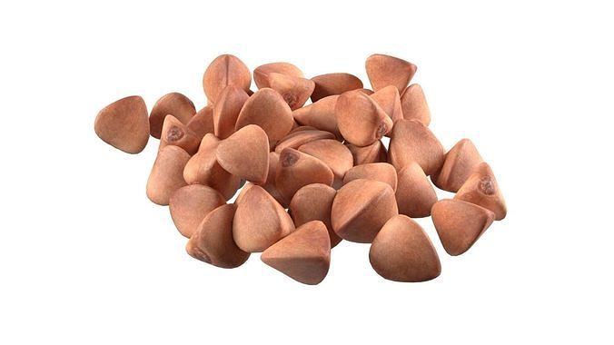 Buckwheat pile Low-poly 3D model 2