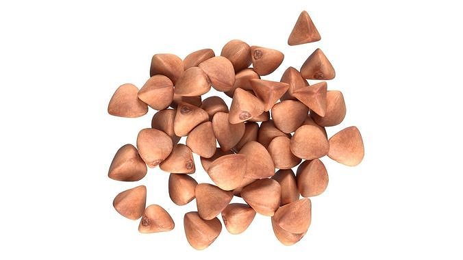 Buckwheat pile Low-poly 3D model 5