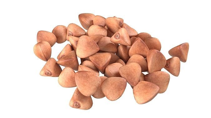 Buckwheat pile Low-poly 3D model 4