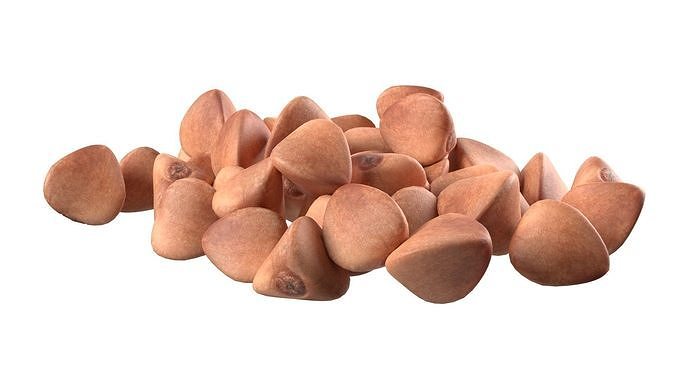 Buckwheat pile Low-poly 3D model 6