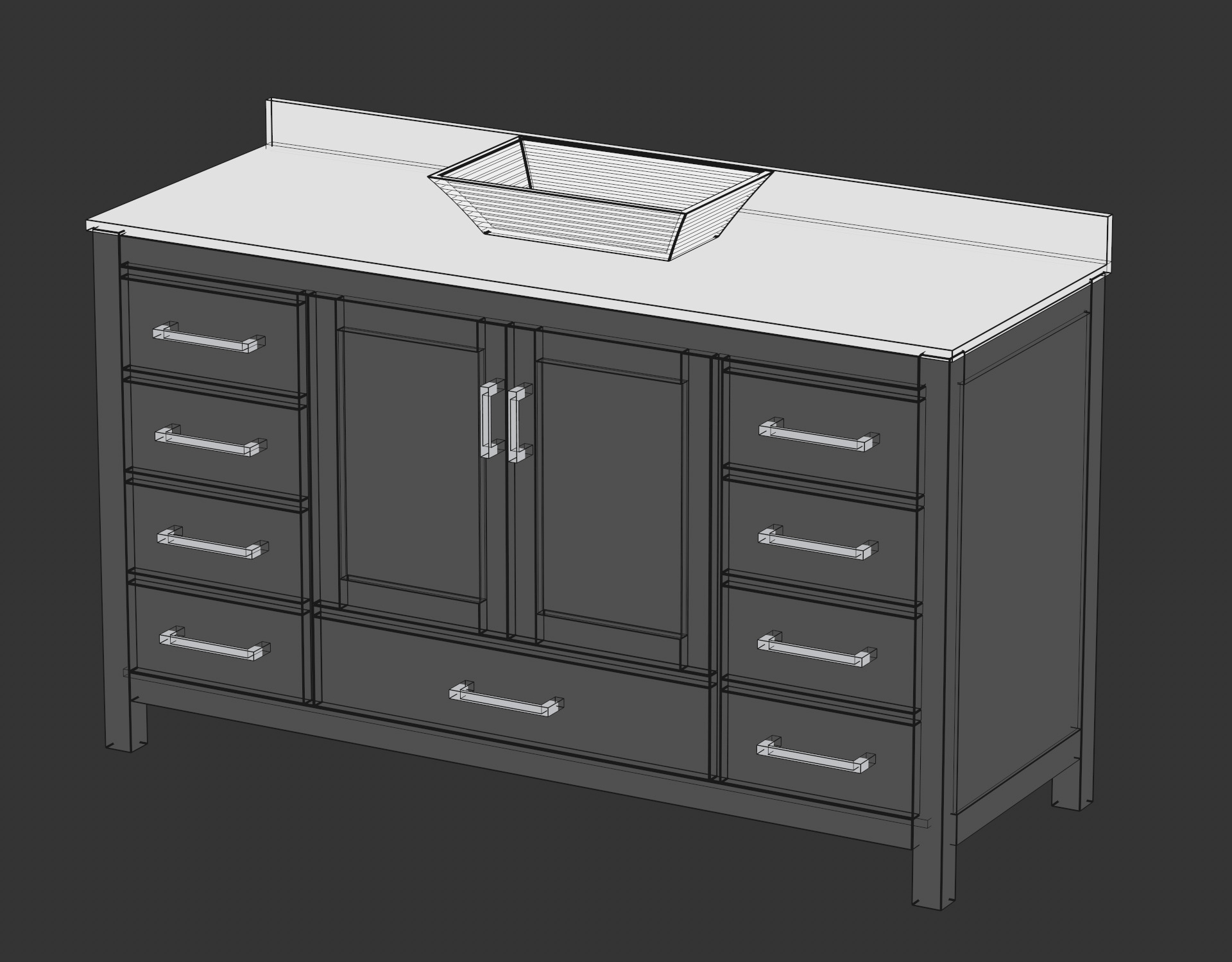 Vanity Cabinets - Batch AA 3D model_6