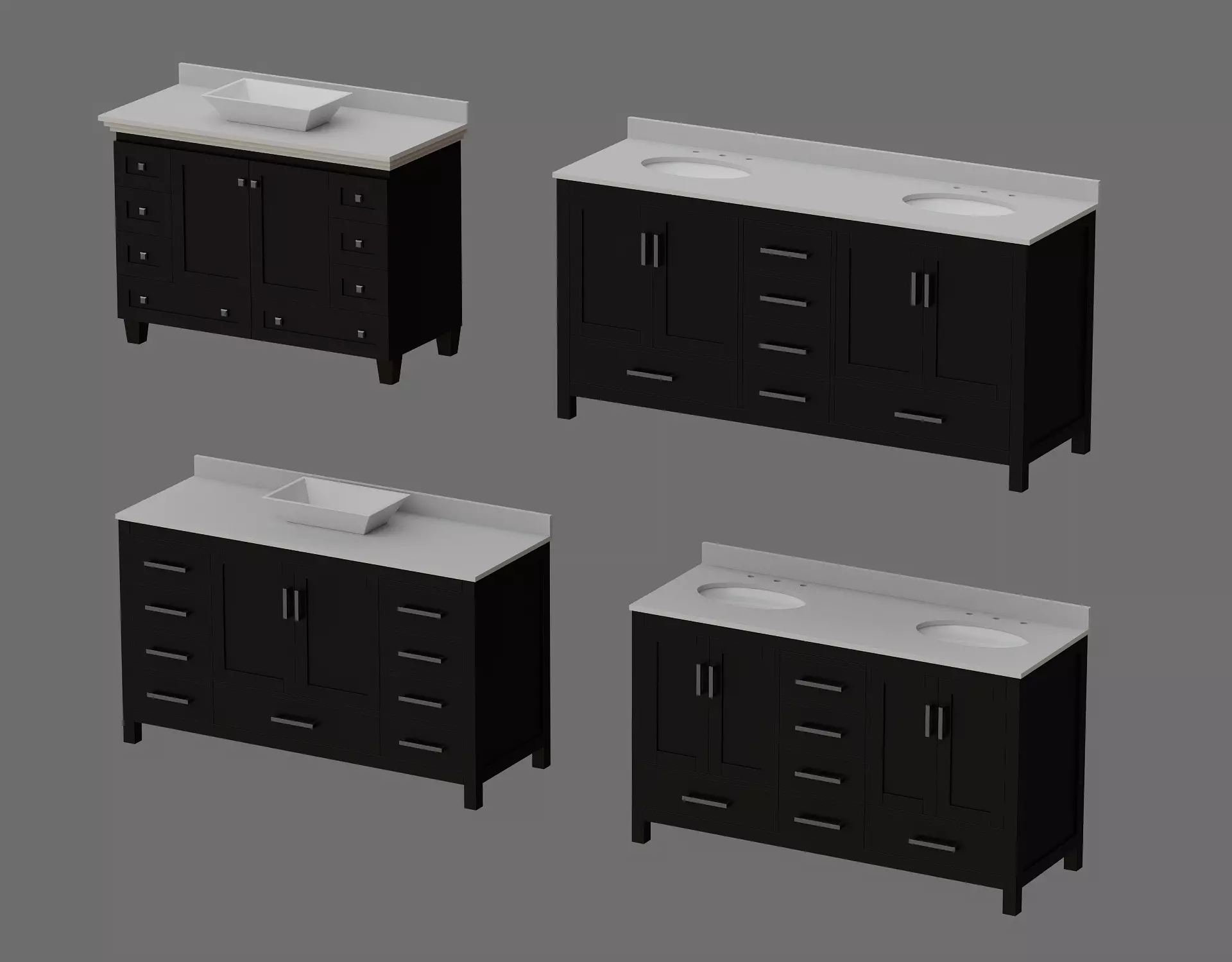 Vanity Cabinets - Batch AA 3D model_0
