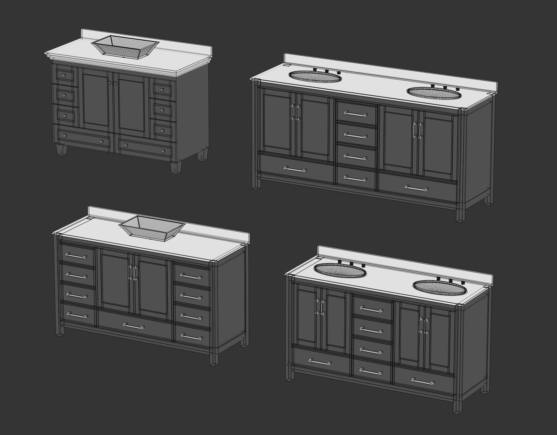 Vanity Cabinets - Batch AA 3D model_5