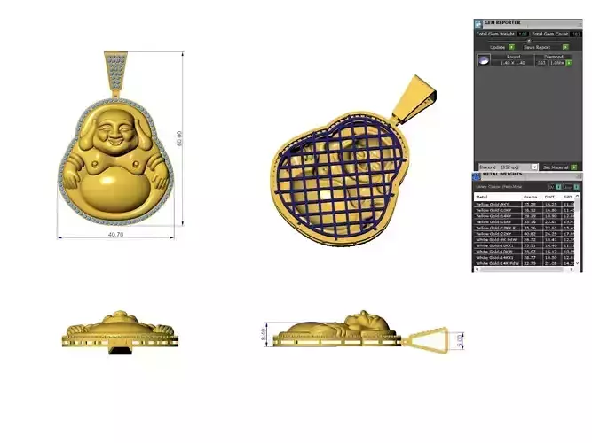 laughing buddha 3d print model 3D print model