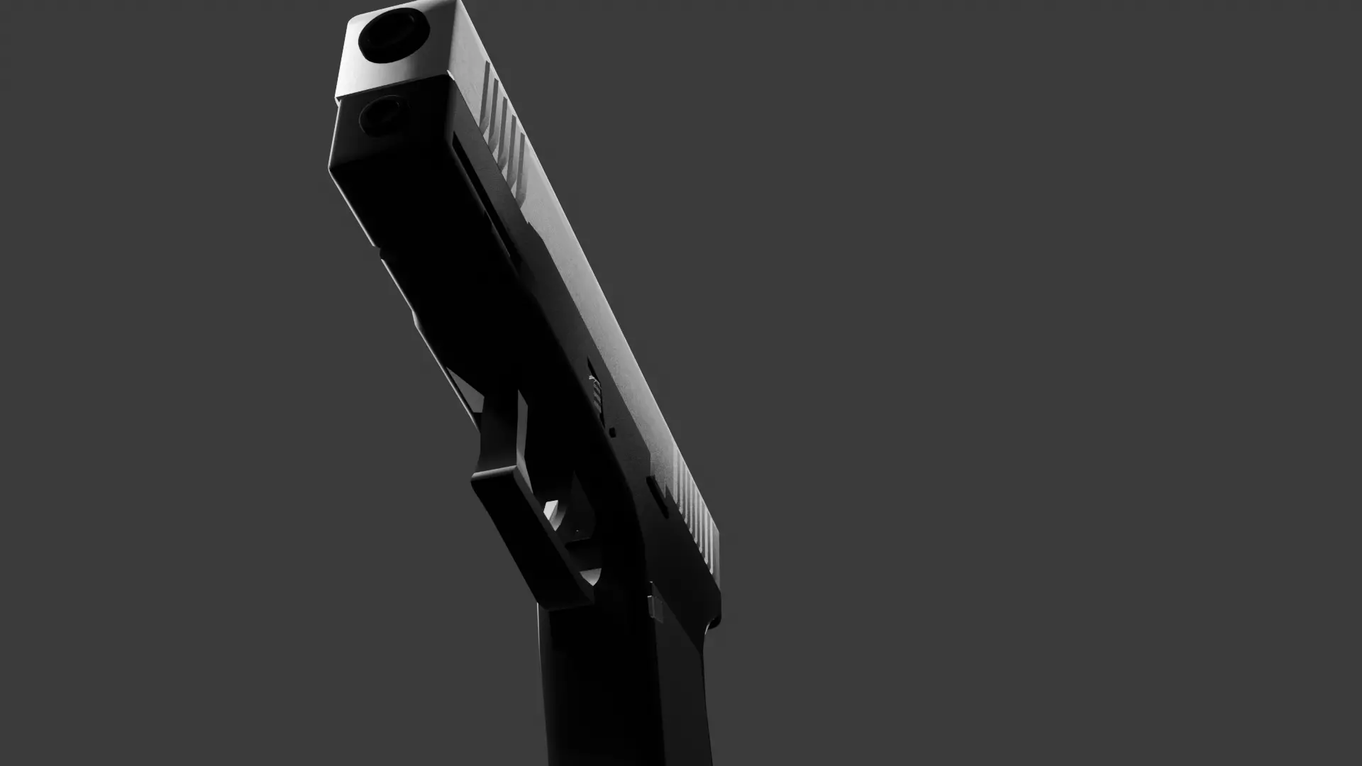 Realistic Handgun game ready 3DModel Low-poly 3D model_1