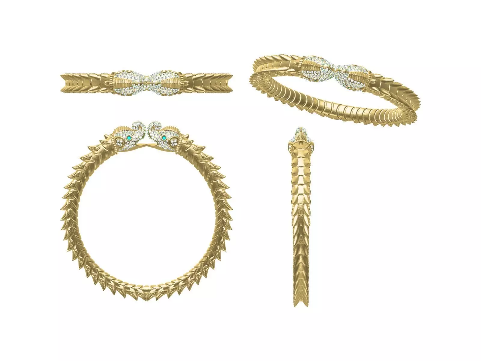 Elephand bangle 3dprint model 3D print model_0