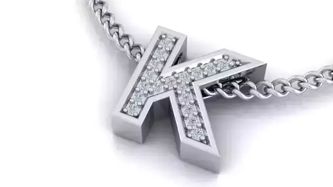 Initial Letter Pendant k