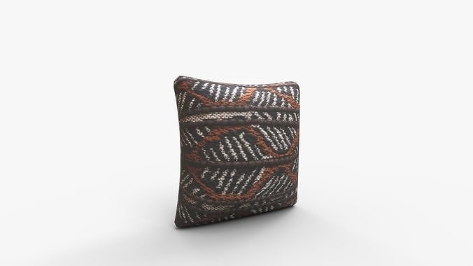 Passage Woven Modern Throw Pillow with Feather Down Insert 3D model