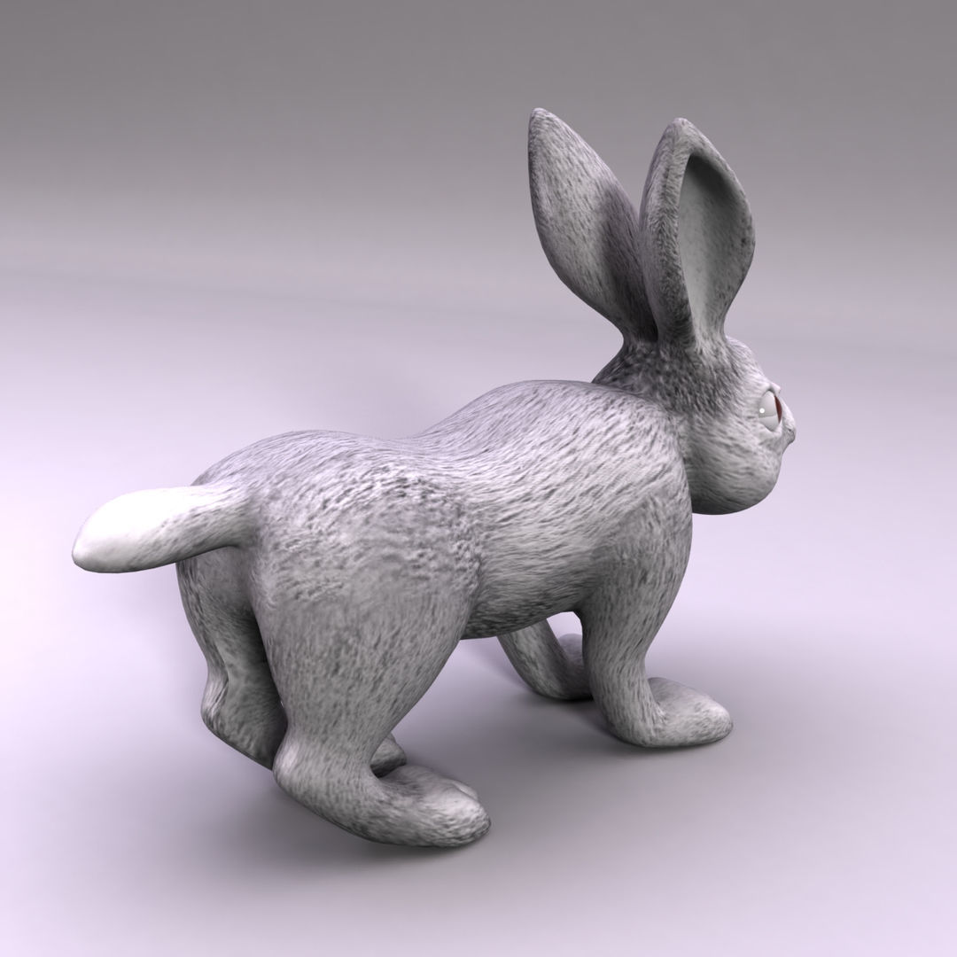 Rabbit Low-poly 3D model_7