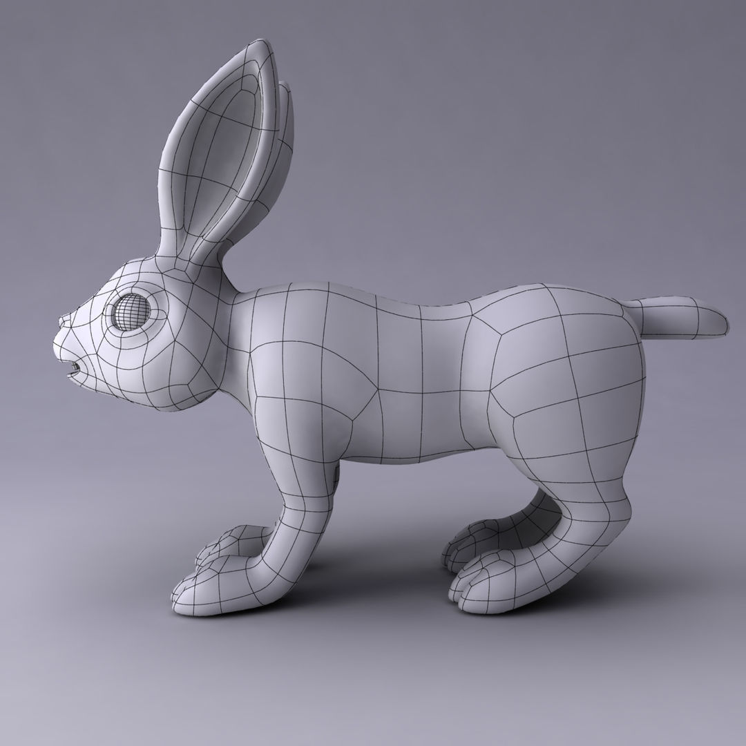 Rabbit Low-poly 3D model_8