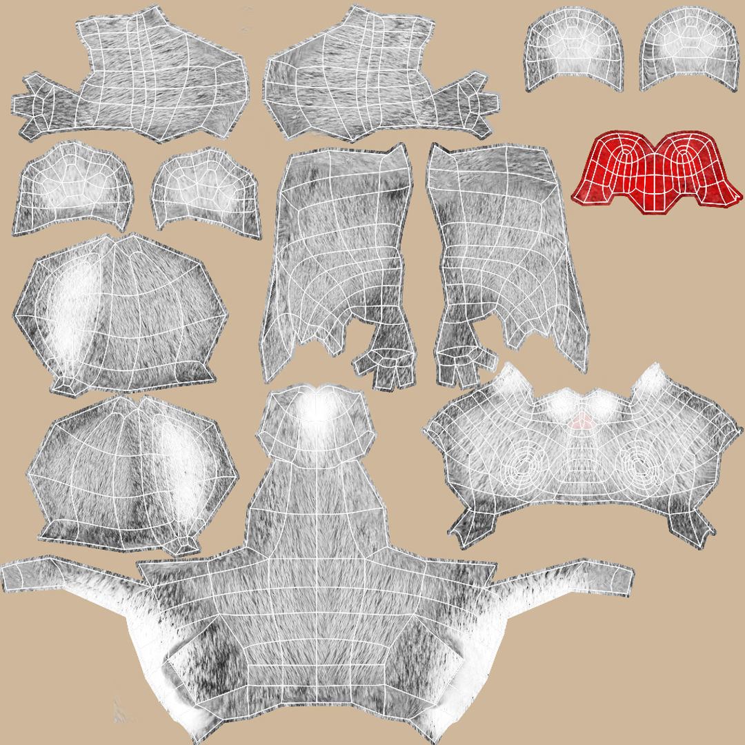 Rabbit Low-poly 3D model_16