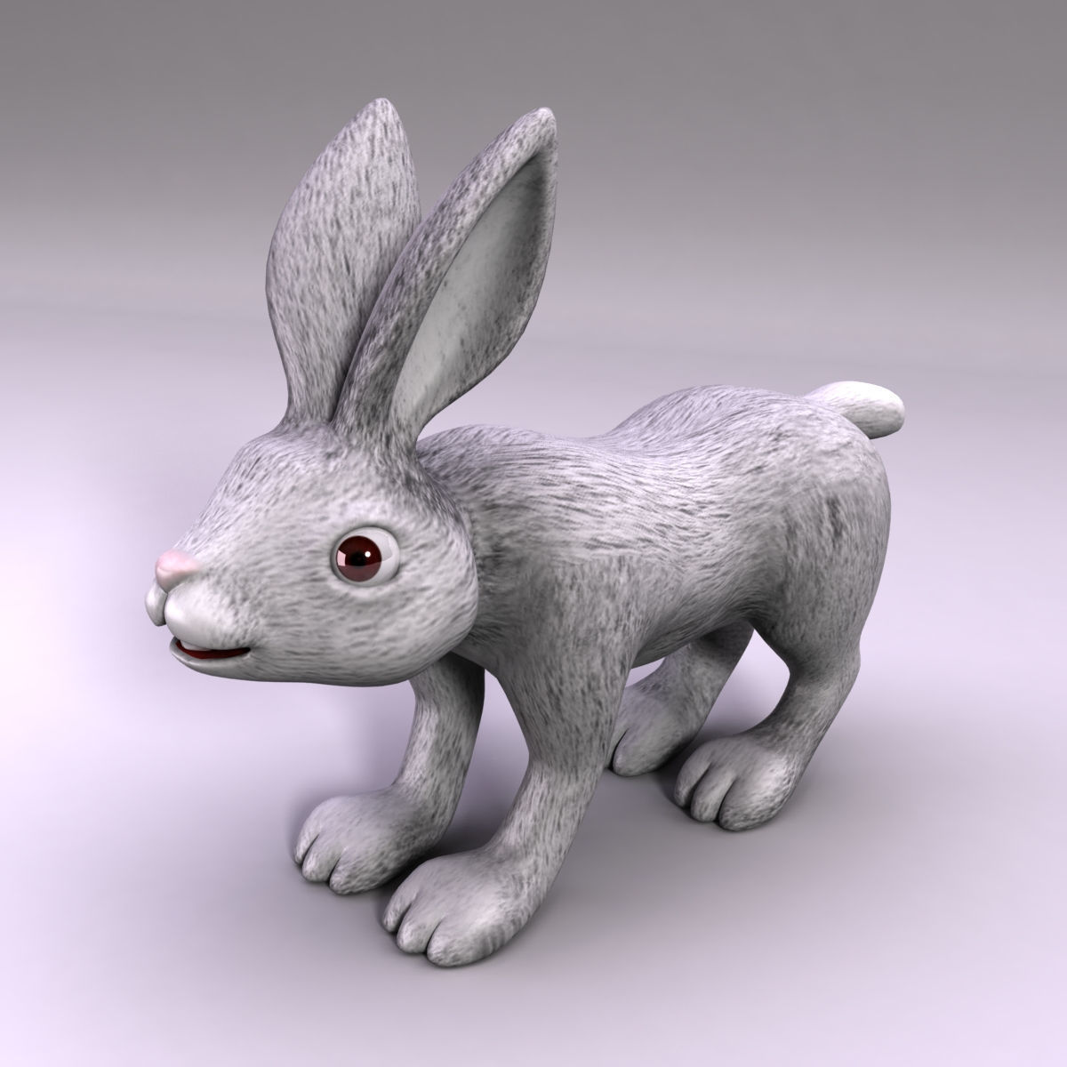 Rabbit Low-poly 3D model_6