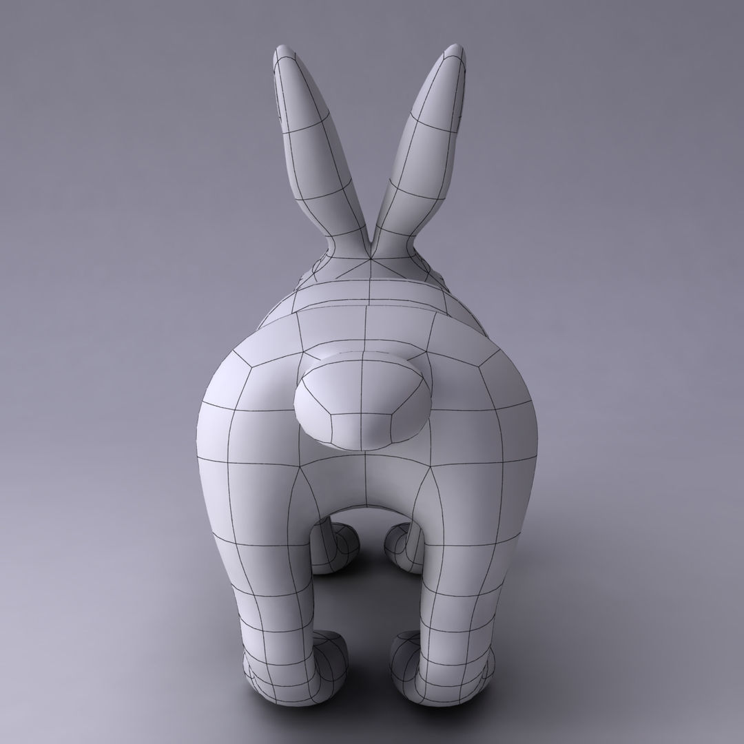 Rabbit Low-poly 3D model_11